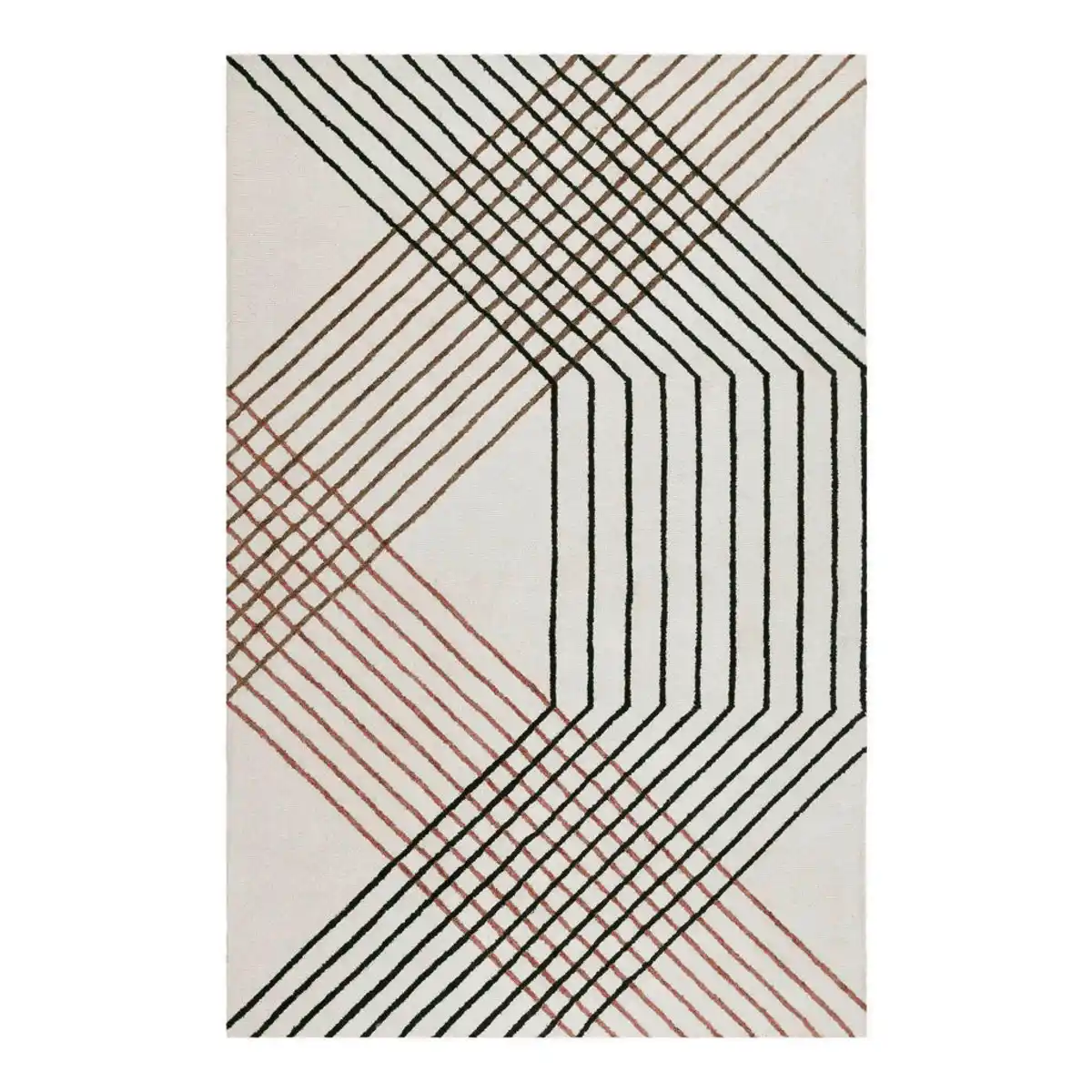 Bild 1 von Esprit Tuftteppich Bass, Braun, Schwarz, Beige, Textil, geometrisch, rechteckig, 80x150 cm, GoodWeave, für Fußbodenheizung geeignet, in verschiedenen Größen erhältlich, pflegeleicht, strapazierf