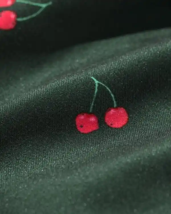 Bild 3 von Kinderbadehose mit Kirschen dunkelgrün