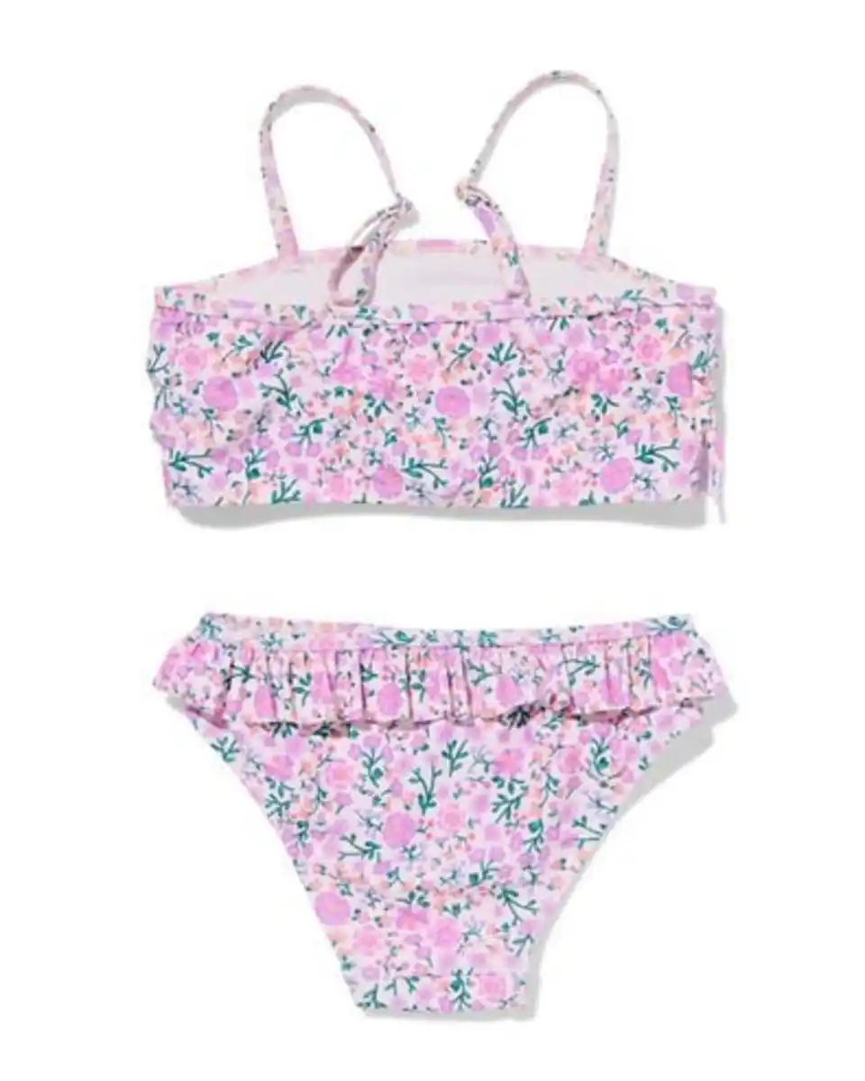 Bild 3 von Kinderbikini mit Blumen und Rüschen lila