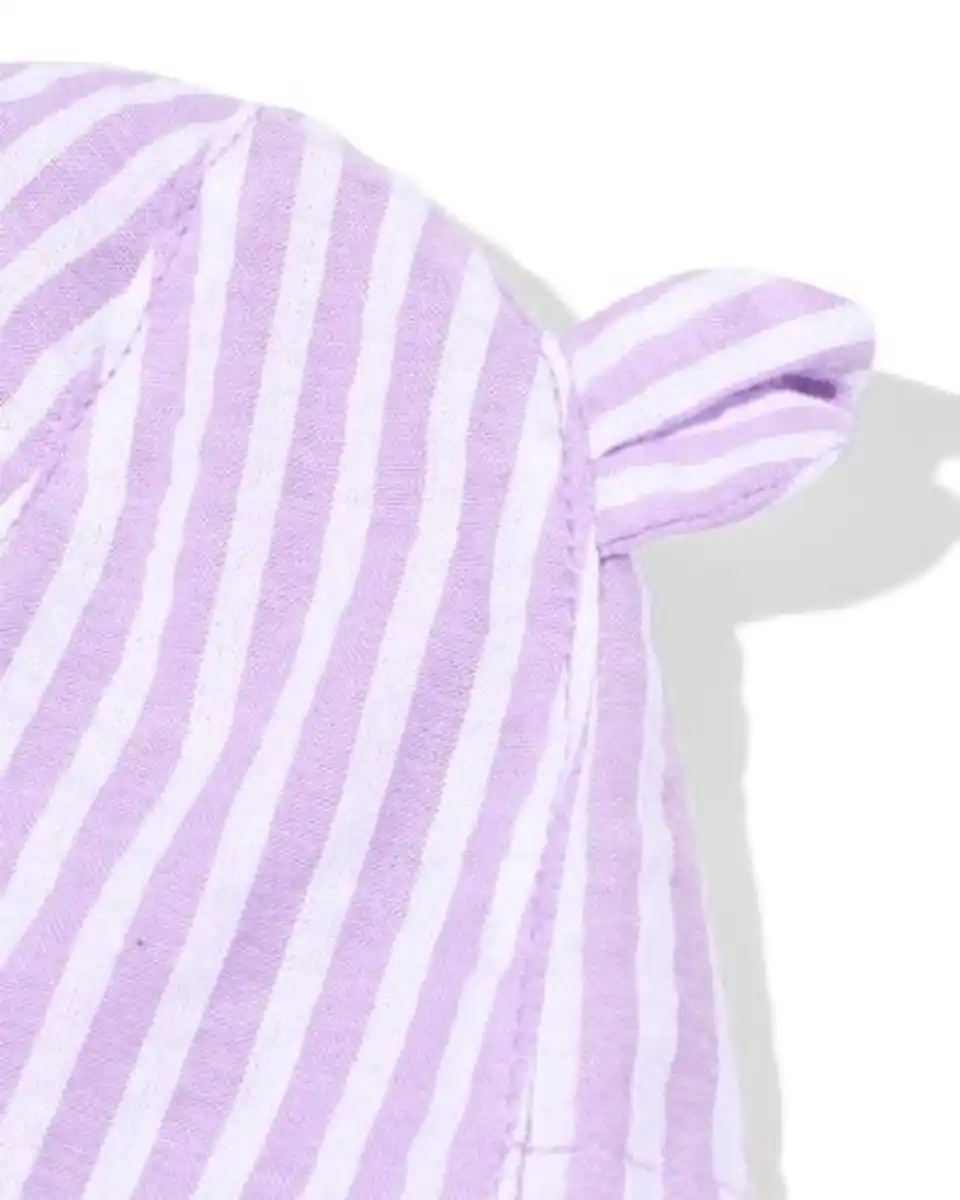 Bild 2 von Babymütze aus Seersucker mit Streifen lila
