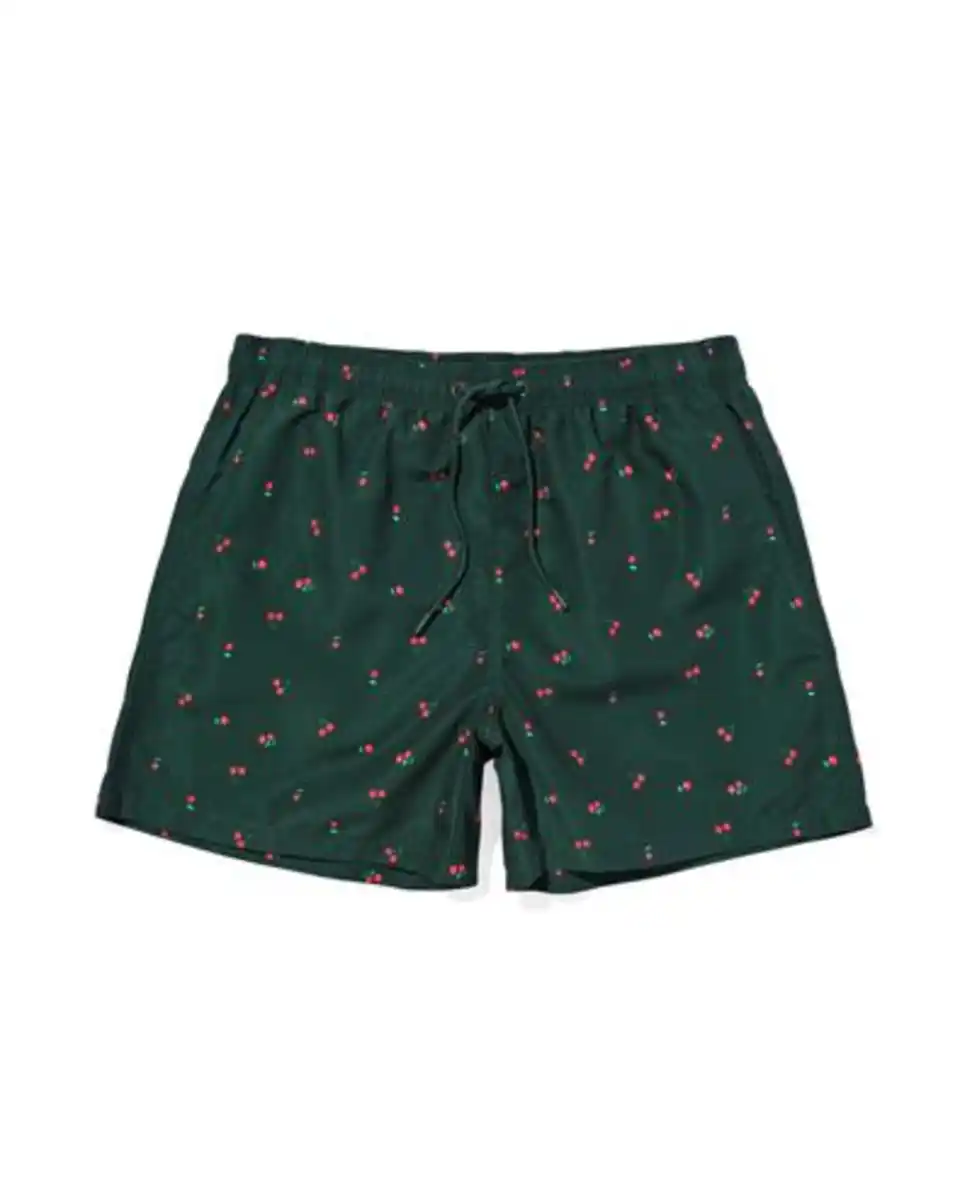Bild 2 von Herren-Badehose Pieter, Kirschen dunkelgrün