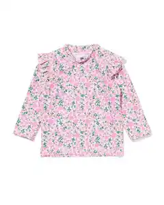 Baby-Badeshirt mit LSF 40+, Blumen bunt