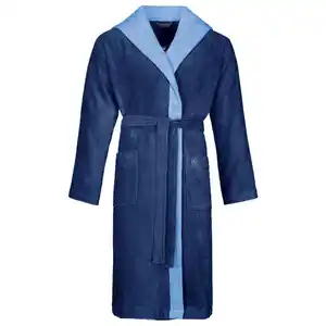 Bugatti Bademantel Stefano, Blau, Textil, Gr. Xxl, ISO 9001, Oeko-Tex® Standard 100, Taschen, besonders flauschig, hochwertige Qualität, modische Optik, Badtextilien, Bademäntel