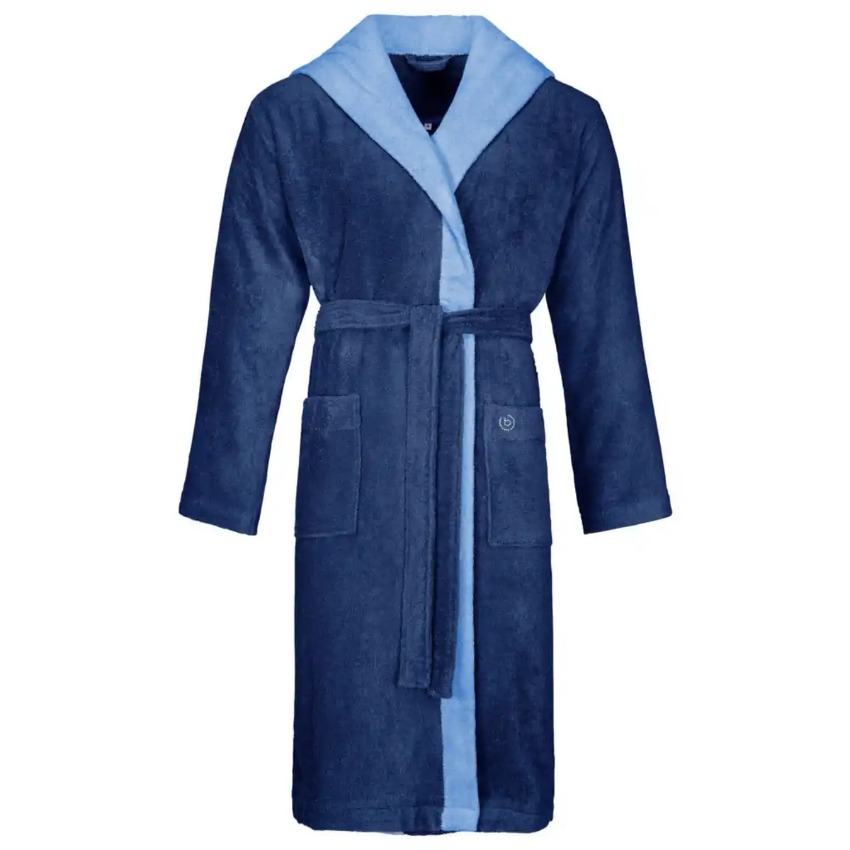 Bild 1 von Bugatti Bademantel Stefano, Blau, Textil, Gr. Xxl, ISO 9001, Oeko-Tex® Standard 100, Taschen, besonders flauschig, hochwertige Qualität, modische Optik, Badtextilien, Bademäntel