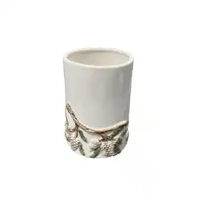 X-Mas Vase, Weiß, Keramik, rund, 13.3 cm, handgemacht, zum Stellen, auch für frische Blumen geeignet, Dekoration, Vasen, Keramikvasen