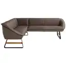 Bild 1 von Koinor Eckbank, Braun, Textil, Leder, Echtleder, Büffelleder, Wildeiche, vollmassiv, 5-Sitzer, L-Form, 244x192 cm, Fußauswahl, Lederauswahl, Stoffauswahl, erweiterbar, Typenauswahl, seitenverkehrt