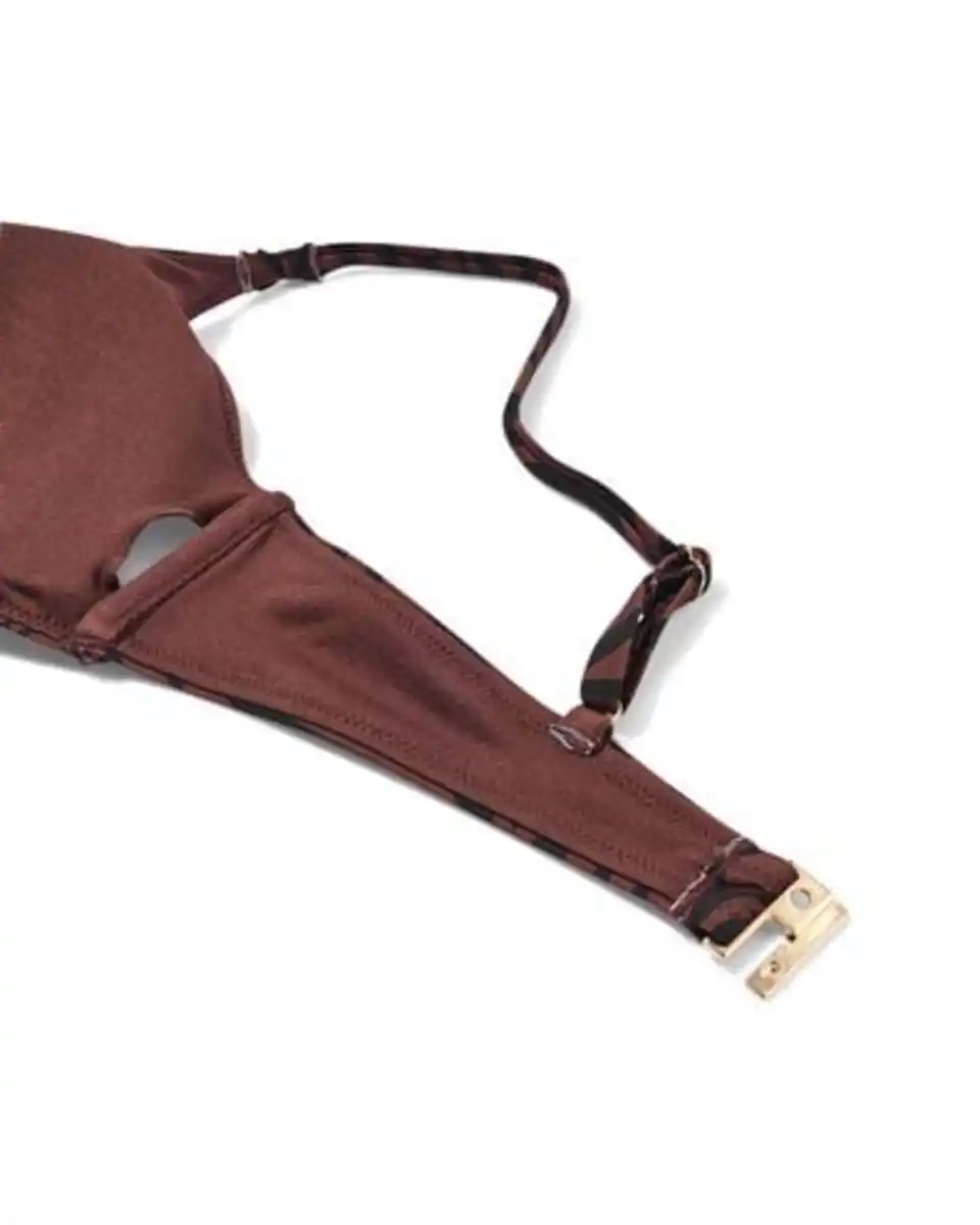 Bild 3 von Damen-Bikinioberteil Evanne mit Zebramuster schokoladenbraun