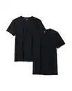 Bild 2 von Herren T-Shirts, Slim Fit, mit V-Ausschnitt – 2 Stück schwarz
