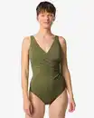 Bild 1 von Damen-Badeanzug Fiona, figurfreundliche Passform, Strukturgewebe grün