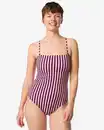 Bild 1 von Damen-Badeanzug Nina, gestreift rosa