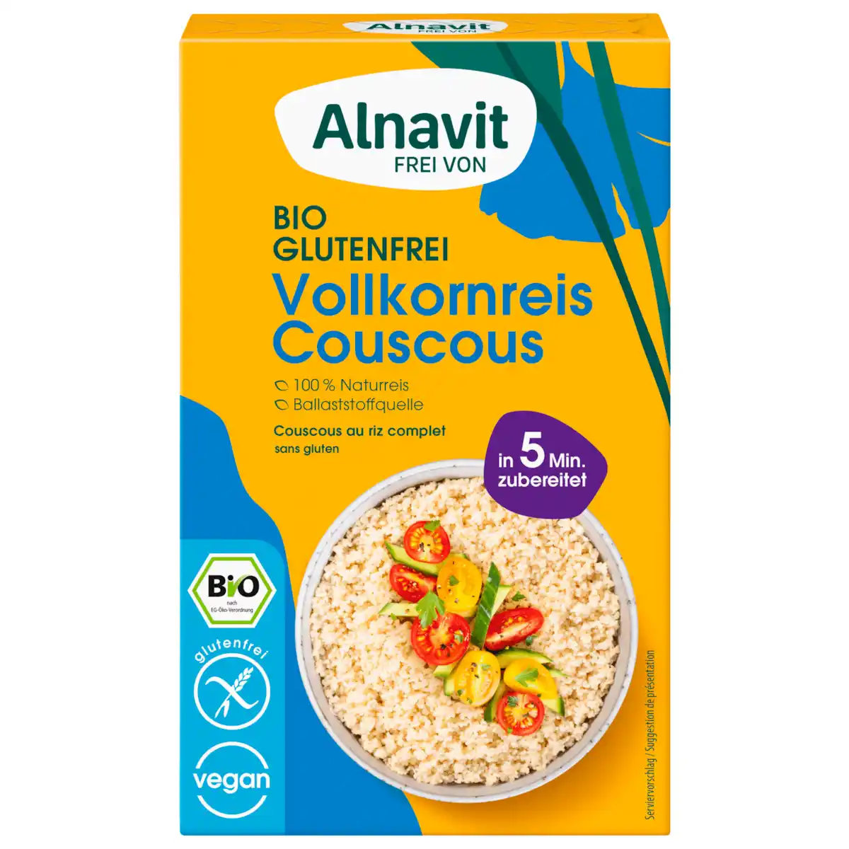 Bild 1 von Alnavit frei von Bio Vollkornreis Couscous 300g