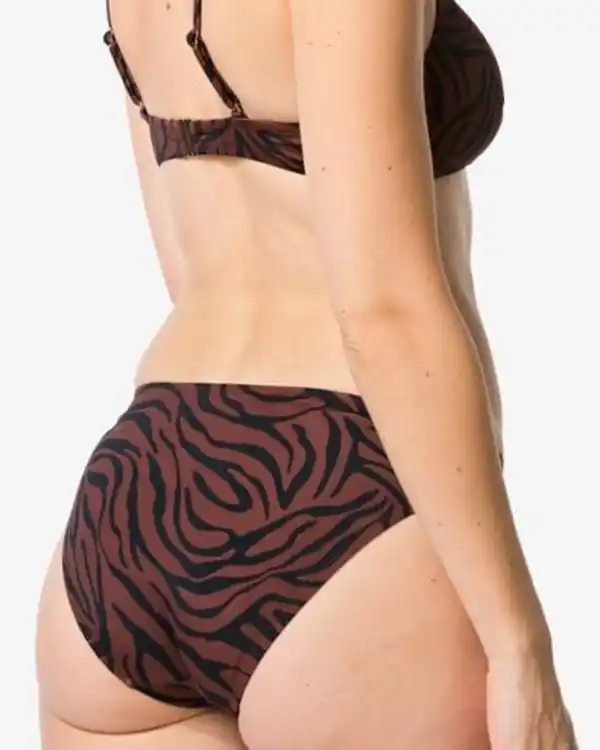 Bild 4 von Damen-Bikinihose Mila mit Zebramuster schokoladenbraun