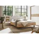 Bild 1 von P & B Bettanlage, Weiß, Eiche, F, 180x200 cm, gepolstertes Kopfteil, für Rollrost geeignet, Lattenrost geeignet, Schlafzimmer, Betten, F