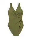 Bild 2 von Damen-Badeanzug Fiona, figurfreundliche Passform, Strukturgewebe grün