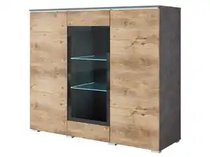 Highboard Vera Anthrazit/Kastanieneichefarben, Anthrazit, Kastanieneichefarben