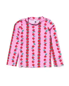 Kinder-Schwimmshirt mit LSF 40+, Früchte rosa