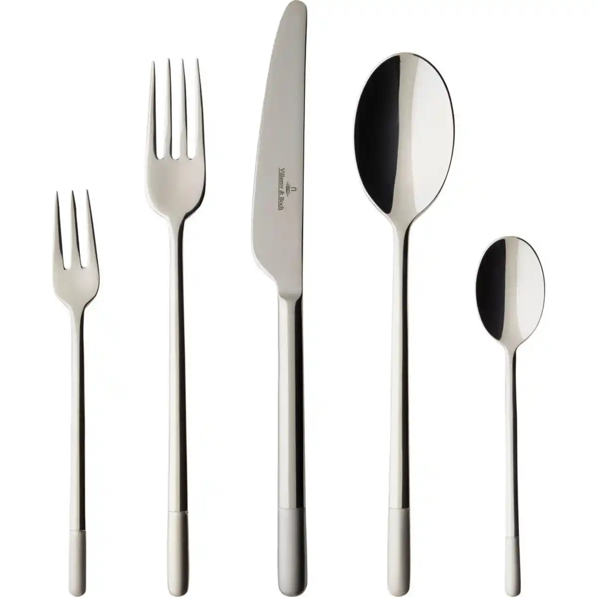 Bild 1 von Villeroy & Boch Besteckset Ella satiniert, Edelstahl, Metall, 30-teilig, 27x5x42 cm, ergonomischer Griff, nachhaltig, Hohlheftmesser, Essen & Trinken, Besteck, Besteck-Sets