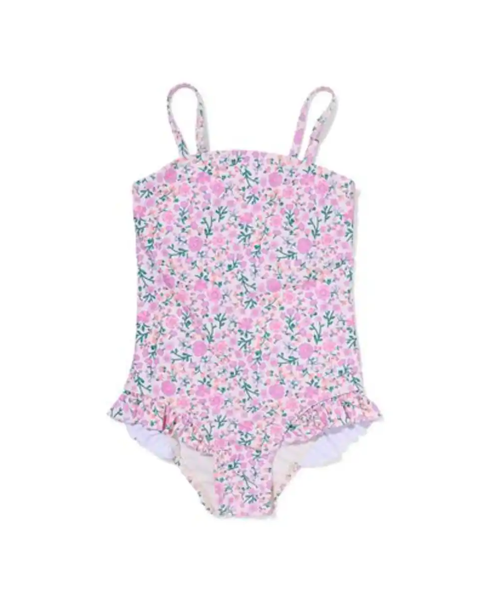 Bild 1 von Kinderbadeanzug mit Blumen lila