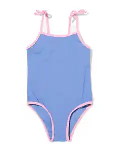 Kinderbadeanzug gerippt blau