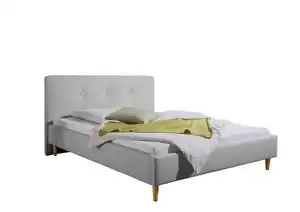 Polsterbett Slade Hellgrau ca. 140x200 cm, Hellgrau