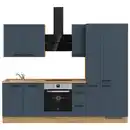 Bild 1 von Nobilia Küchenblock Easytouch, Eiche, Dunkelblau, Metall, 3 Schublade(n),1 Schublade(n) Schubladen, nur wie online abgebildet bestellbar, 270 cm, Blauer Engel, Pefc, Goldenes M, Made in Germany, DGM