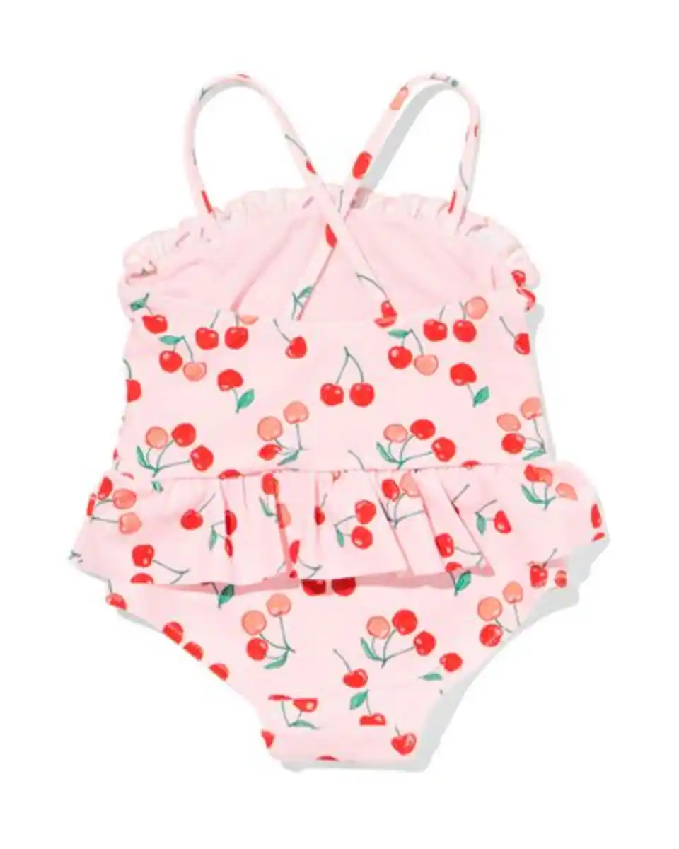 Bild 2 von Baby-Badeanzug gesmokt, Kirschen rosa