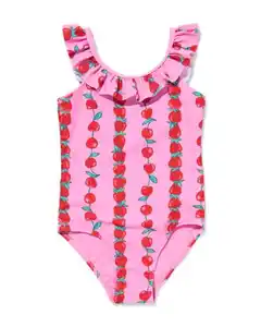 Kinderbadeanzug mit Früchten rosa