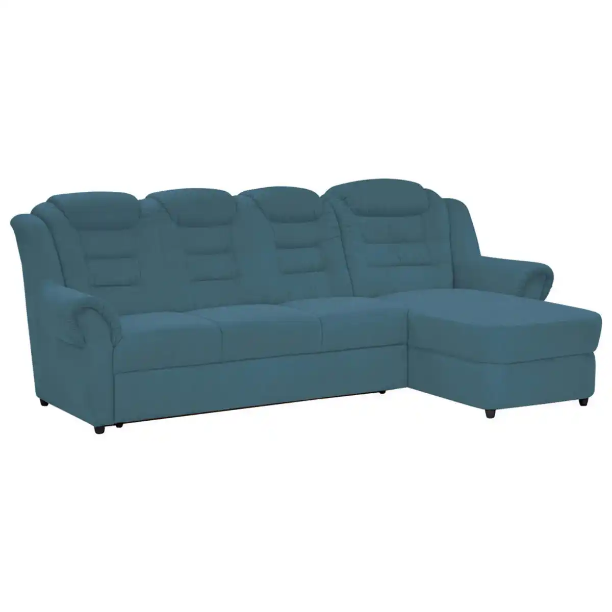 Bild 1 von Livetastic Ecksofa, Blau, Textil, 4-Sitzer, L-Form, 262x165 cm, Made in EU, seitenverkehrt erhältlich, Hocker Rücken echt, Armteil links, rechts, Wohnzimmer, Sofas & Couches, Wohnlandschaften, Ecks