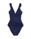 Bild 2 von Damen-Badeanzug Neva, figurfreundliche Passform, gerüscht dunkelblau