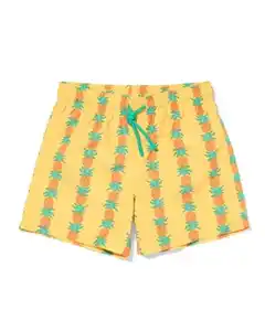 Kinderbadehose mit Ananas gelb