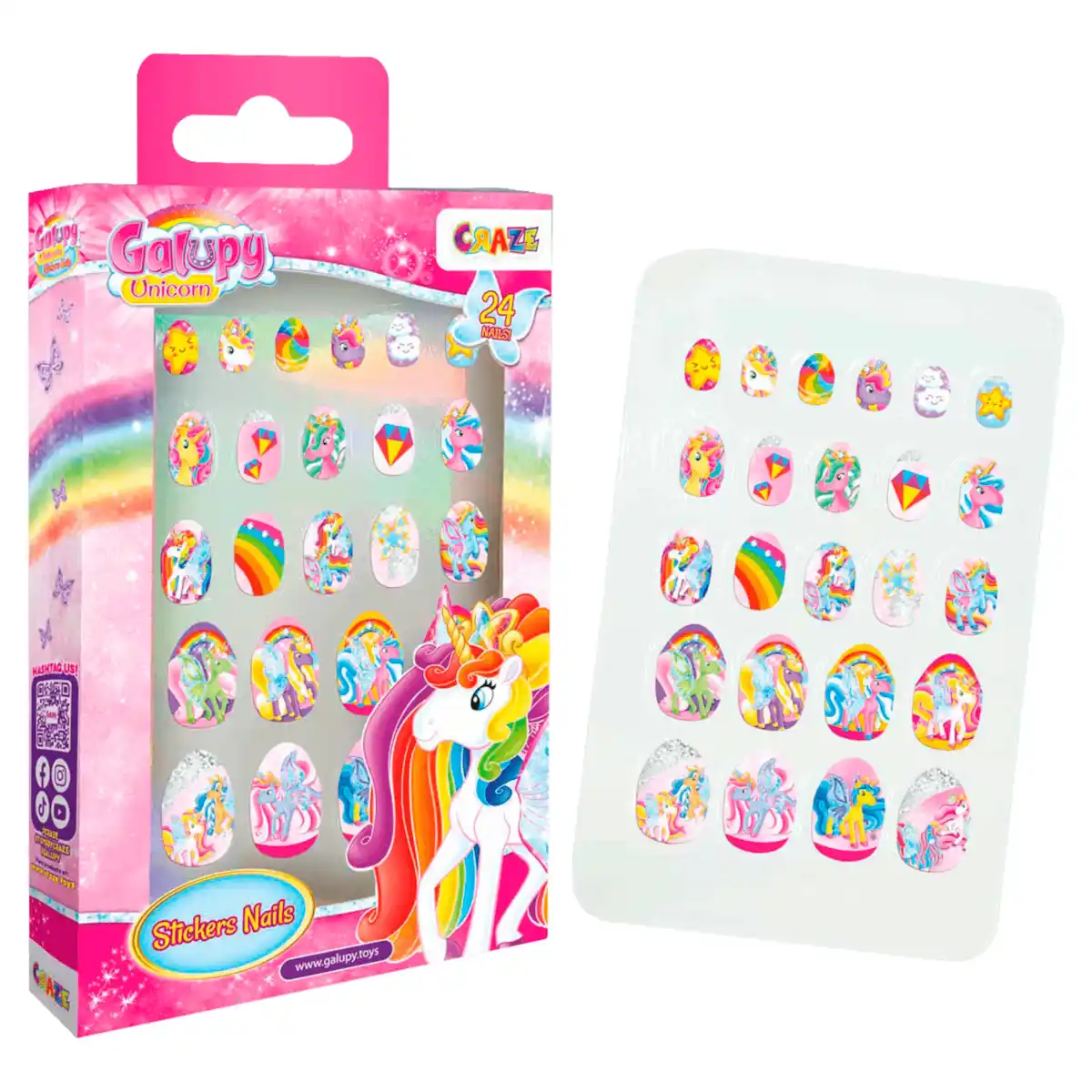 Bild 1 von Craze Galupy Unicorn Nails Sticker 24 Stück