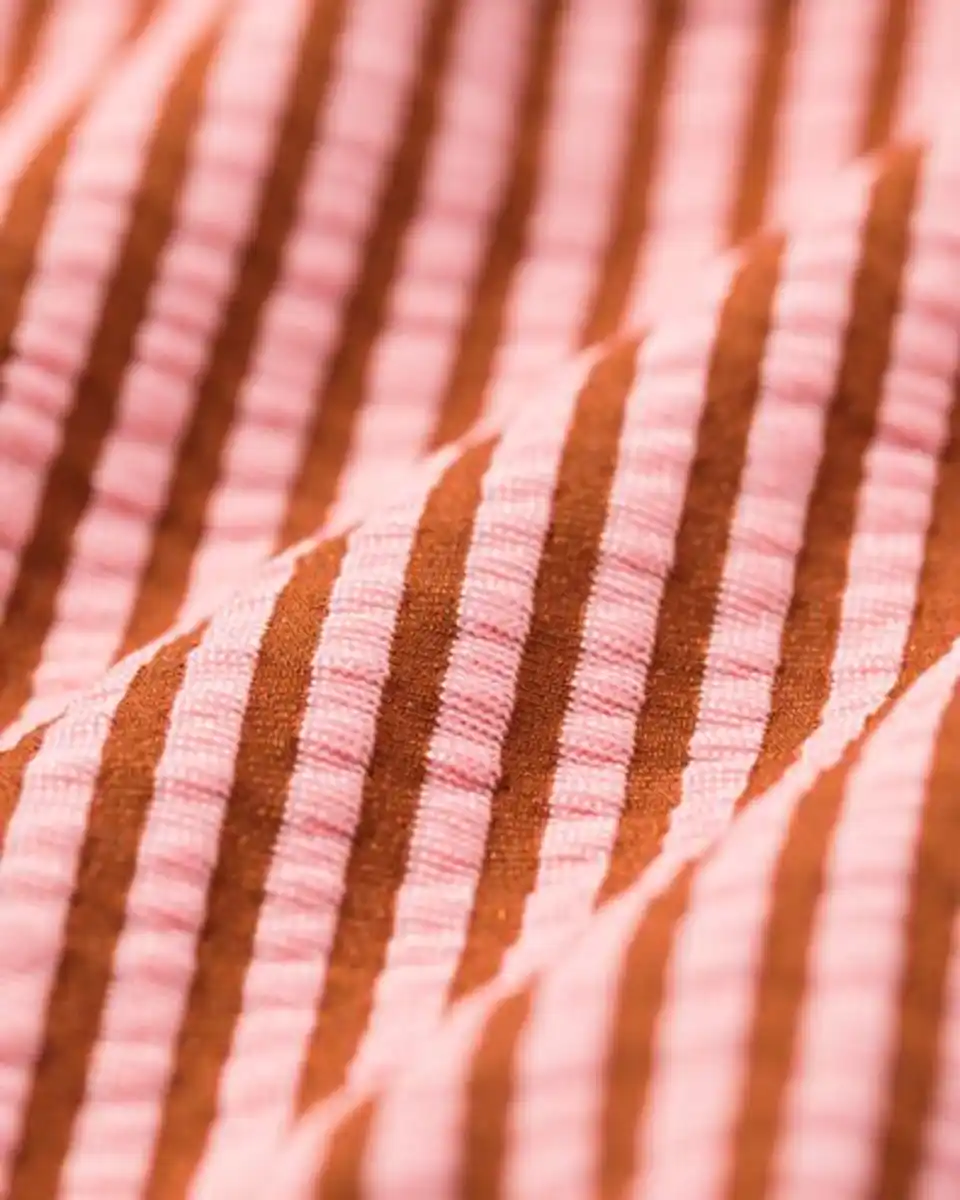 Bild 3 von Kinderbikini Seersucker gestreift dunkelrosa