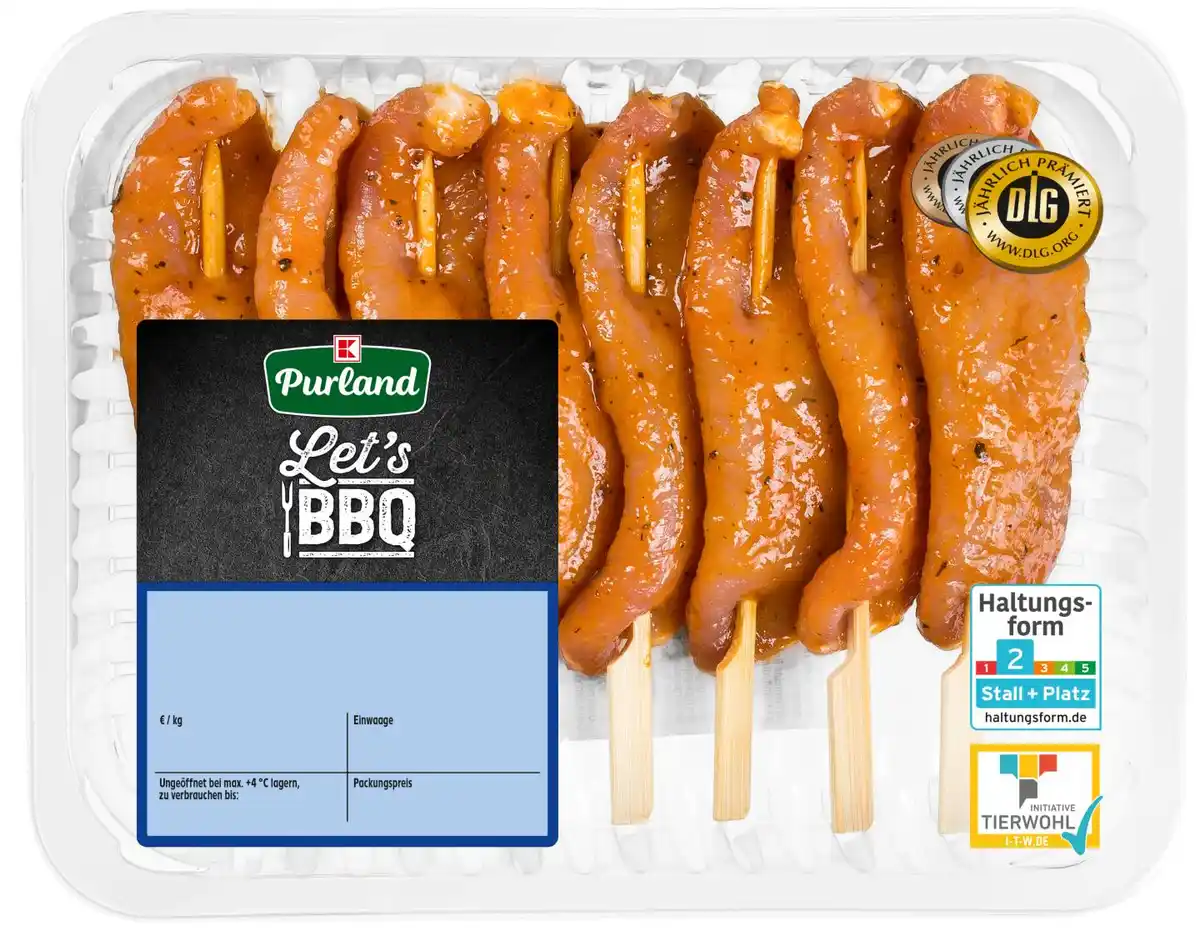 Bild 1 von K-PURLAND Saté-Spieße vom Schweinerücken, kg