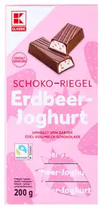 K-CLASSIC Schoko-Riegel Erdbeer-Joghurt, 200-g-Packg.