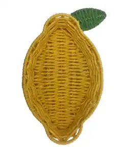 Dekotablett in Fruchtform, gelb