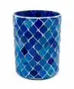 Bild 1 von Teelichthalter Mosaik, blau