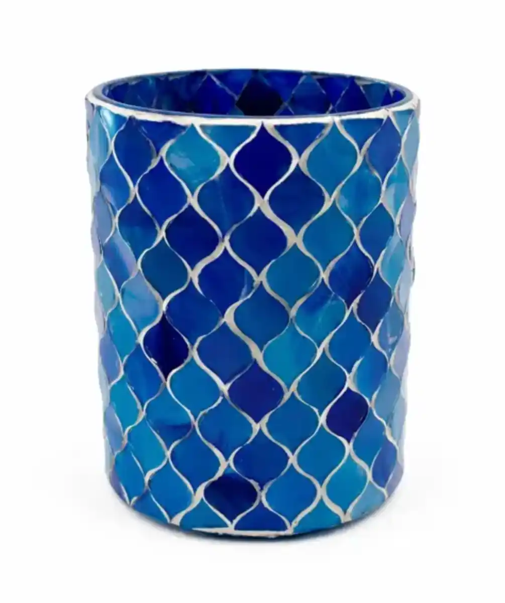 Bild 1 von Teelichthalter Mosaik, blau
