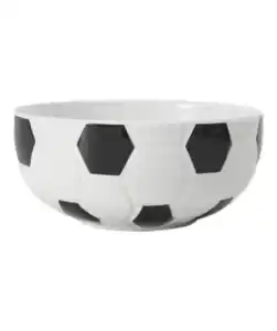Müslischale Fußball, schwarz/weiß