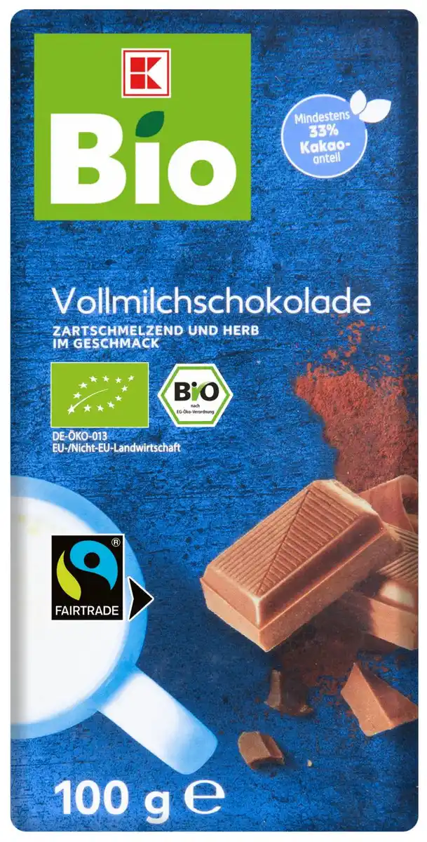 Bild 1 von K-BIO Bio-Schokolade, 100-g-Tafel