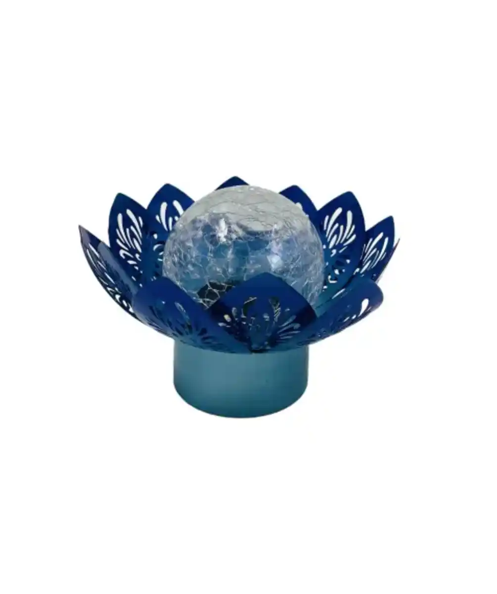 Bild 1 von Solarleuchte in Blumenform, hellblau