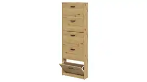 Schuhschrank Artisan Eiche 59 x 169 cm - 5-türig - STEP