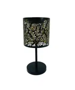 Solar-Tischleuchte, schwarz/gold