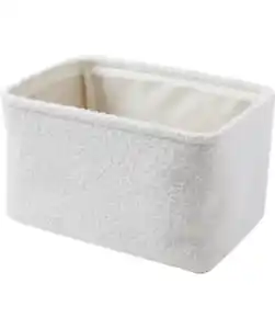 Großer Aufbewahrungskorb Teddyfell, creme