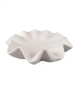 Dekoschale Welle, weiß