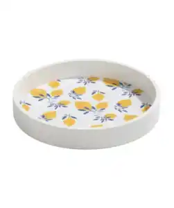 Dekotablett Zitrusfrüchte, gelb