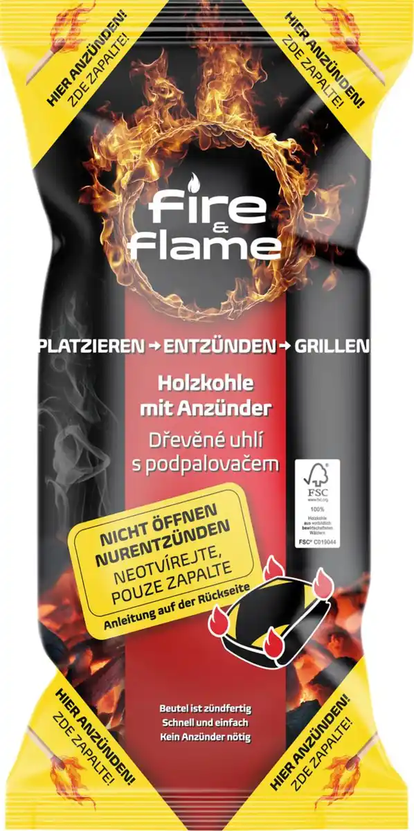 Bild 1 von FIRE & FLAME Instant-Grillkohle, 1-kg-Packg.