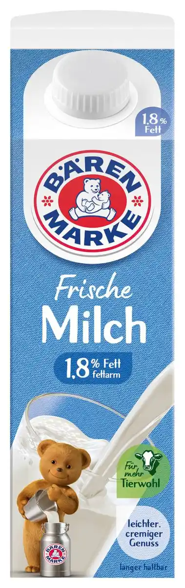 Bild 1 von BÄRENMARKE Frische Milch, 1,8 % Fett, 1-l-Packg.