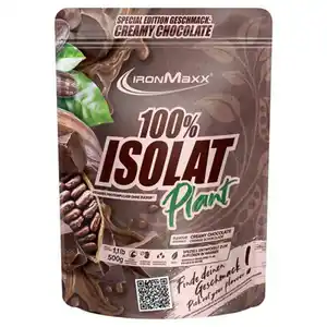 IRONMAXX 100 % Isolat Plant Pulver 500 g, Cremige Schokolade