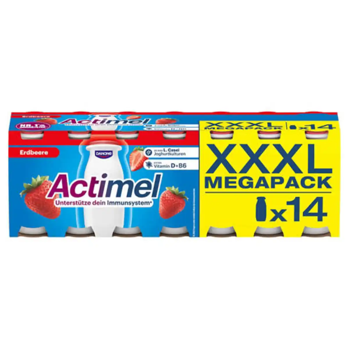 Bild 1 von DANONE Actimel XXXL 14 x 100 ml, Erdbeere