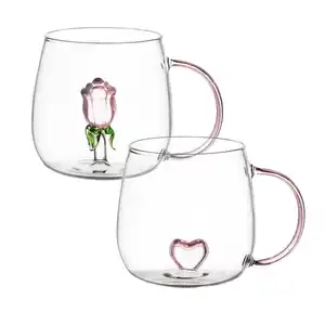 Trinkglas-Set »Herz und Rose«, 2-teilig